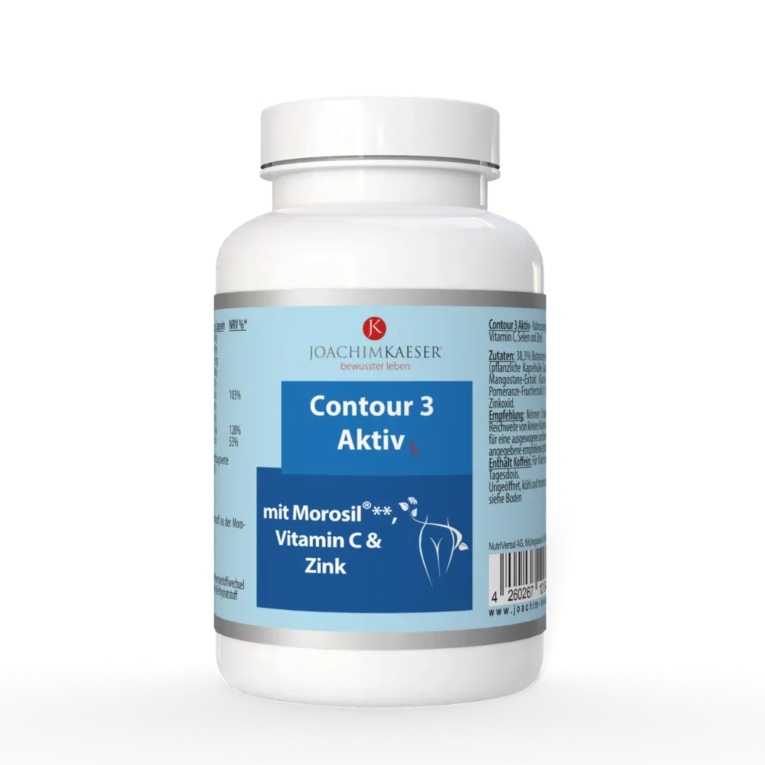 Contour 3 Aktiv – Figurformung &amp; äußerer Fettabbau mit Morosil, Guarana, Mangostan, Vitamin C &amp; Zink | Joachim Kaeser